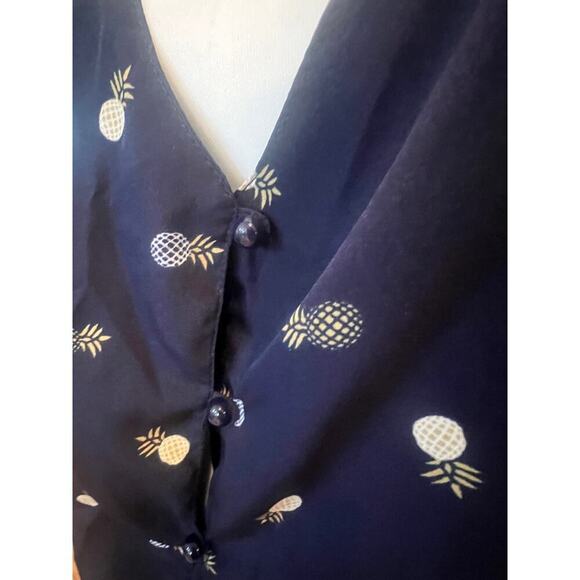 HINT OF BLUSH BUTTON UP PINEAPPLE SHIRTDRESS PLUS SIZE WOMENS SIZE 2X - Picture 5 of 8